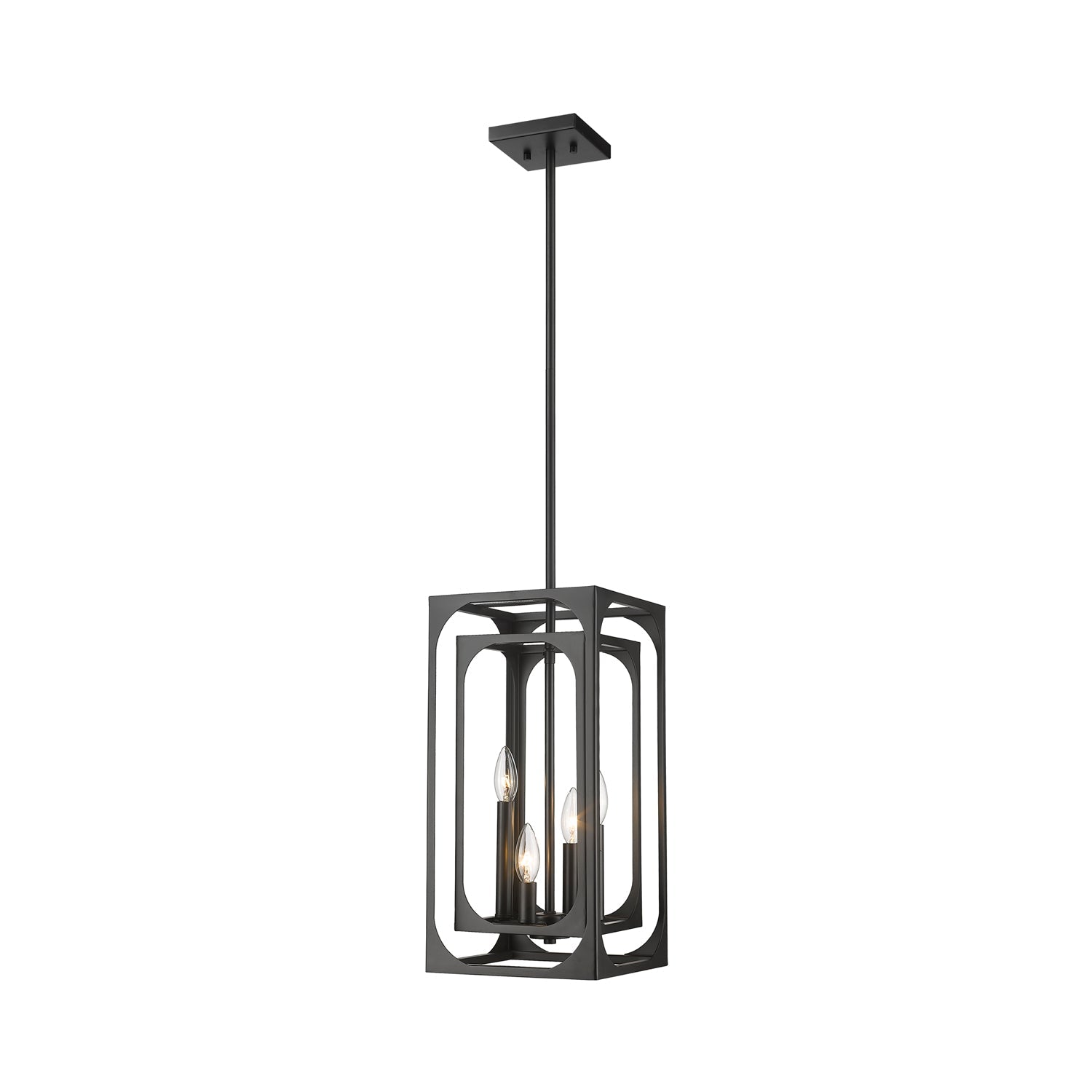 Easton Chandelier in Matte Black (4-Light).