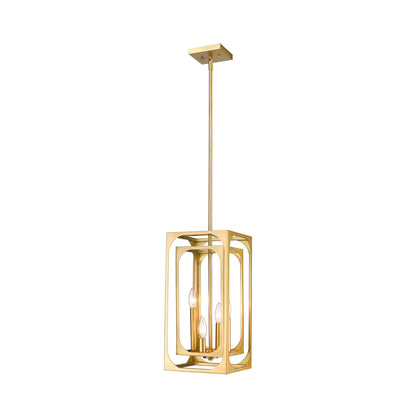 Easton Chandelier in Rubbed Brass (4-Light).
