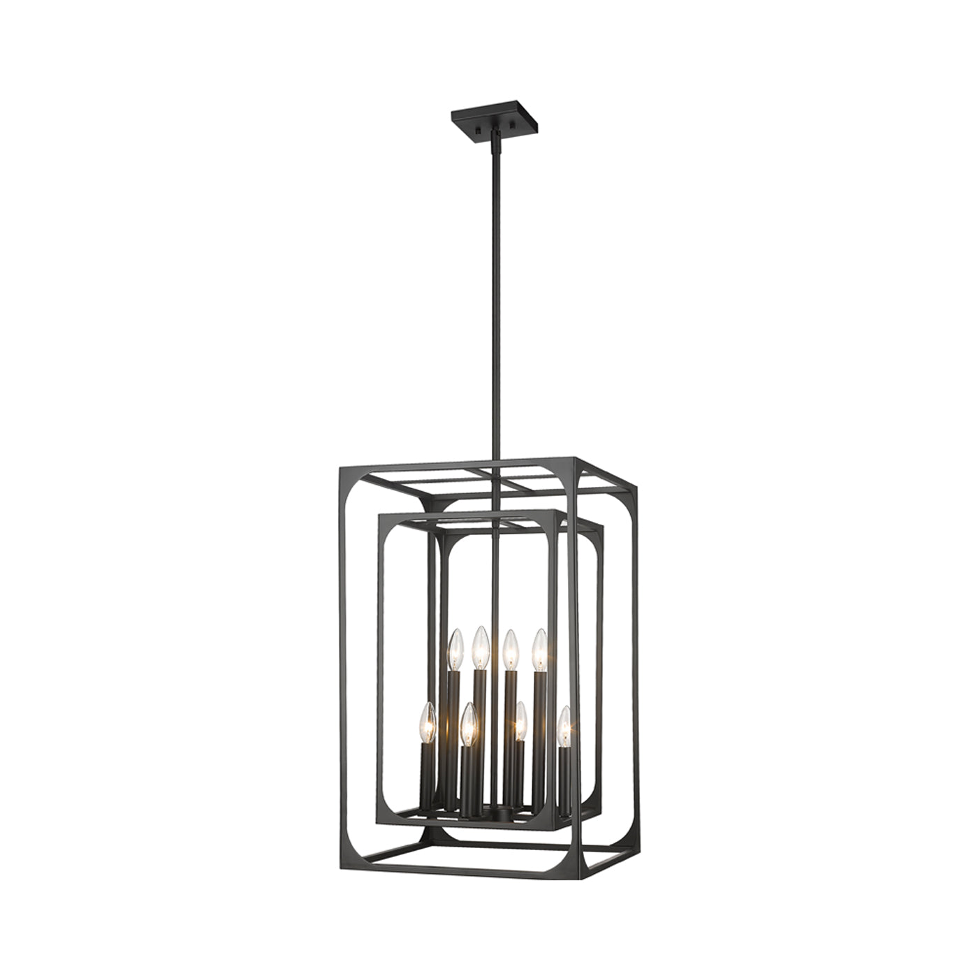 Easton Chandelier in Matte Black (8-Light).