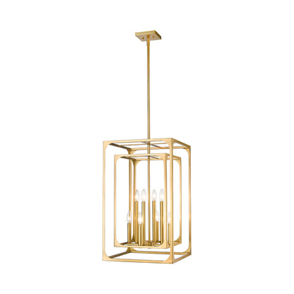 Easton Chandelier in Rubbed Brass (8-Light).