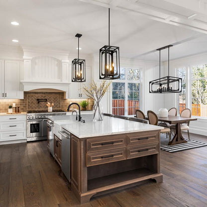 Easton Chandelier in kitchen.