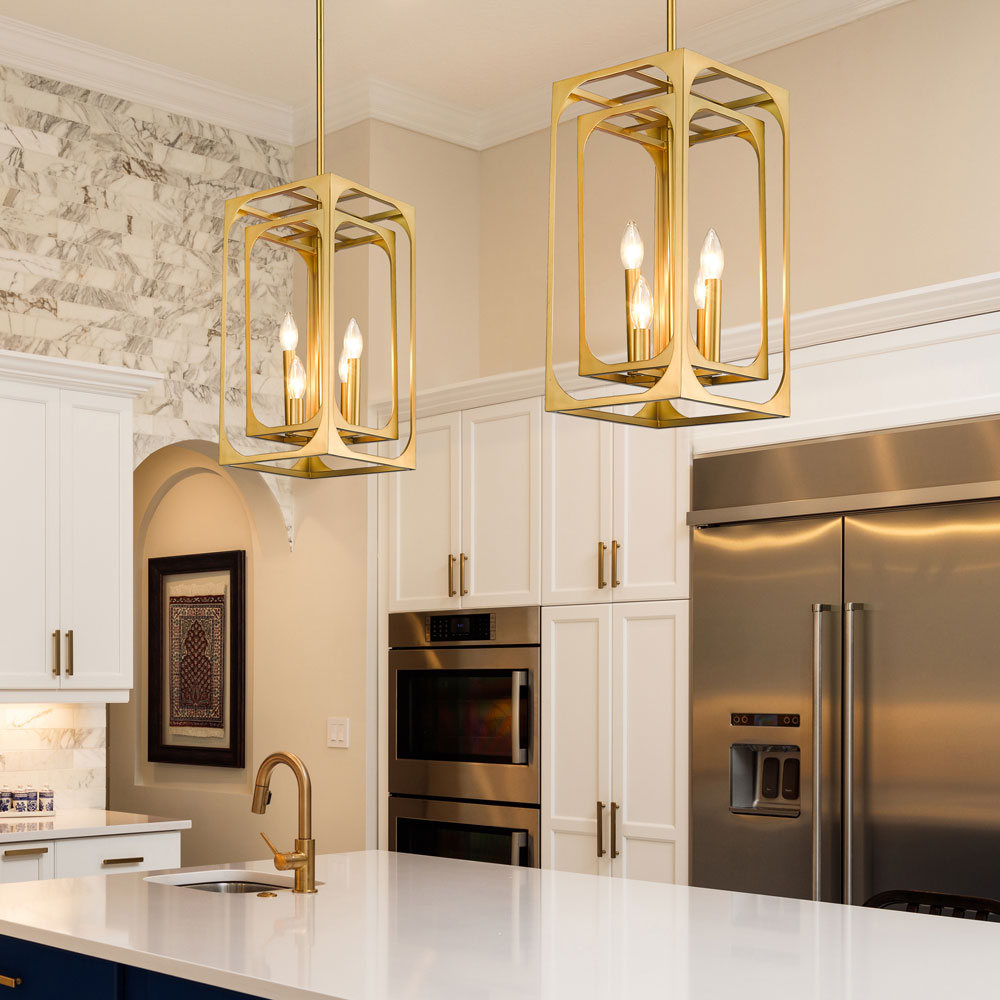 Easton Chandelier in kitchen.