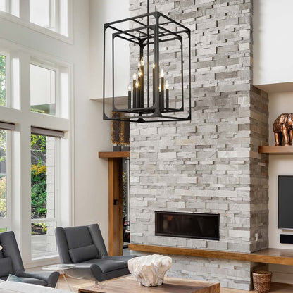 Easton Chandelier in living room.