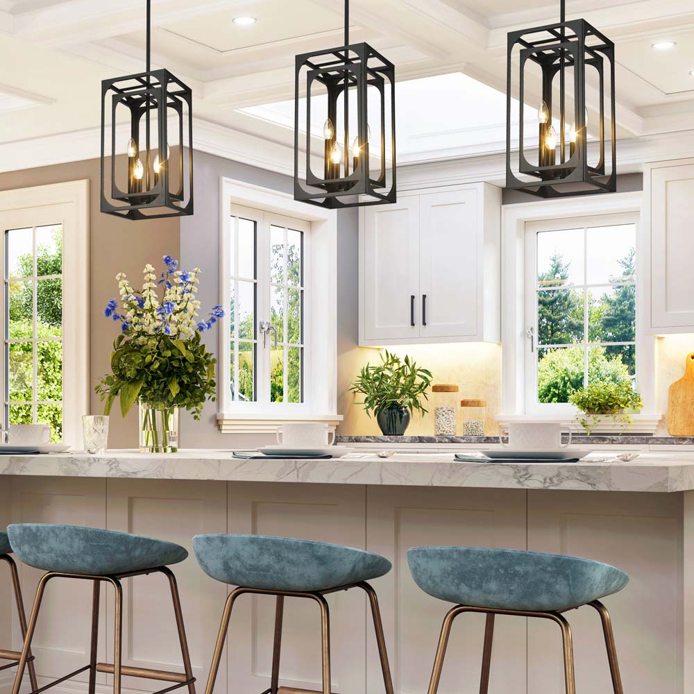 Easton Chandelier in kitchen.