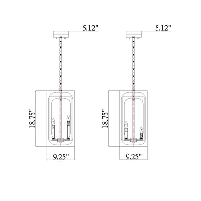 Easton Chandelier - line drawing.