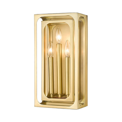 Easton Wall Light in Rubbed Brass.