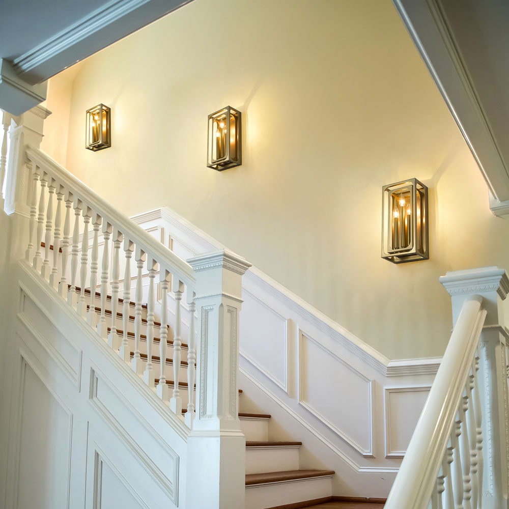 Easton Wall Light in stair way.