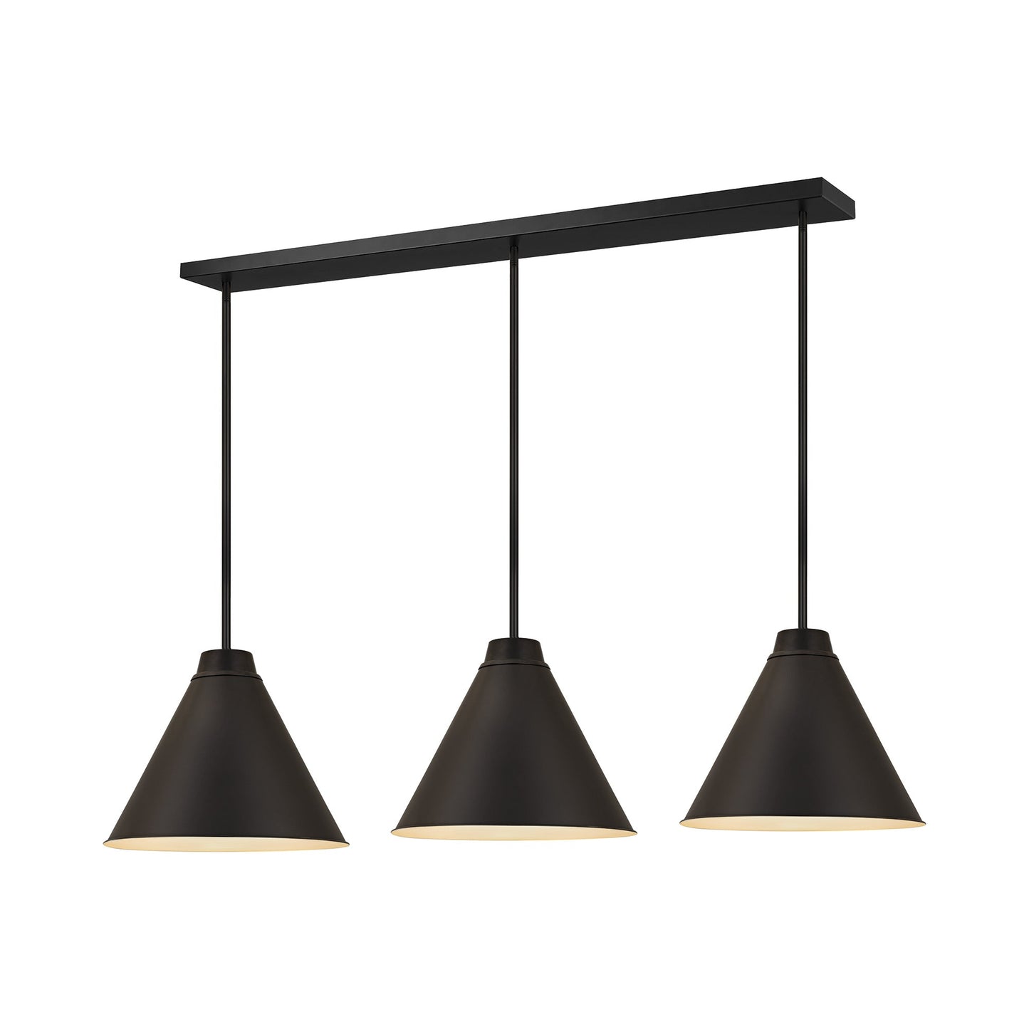 Eaton Linear Pendant Light in Matte Black.
