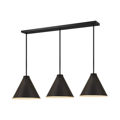 Eaton Linear Pendant Light in Matte Black.
