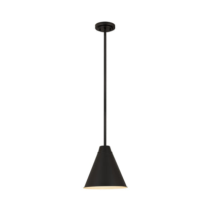 Eaton Pendant Light in Matte Black (12-Inch).