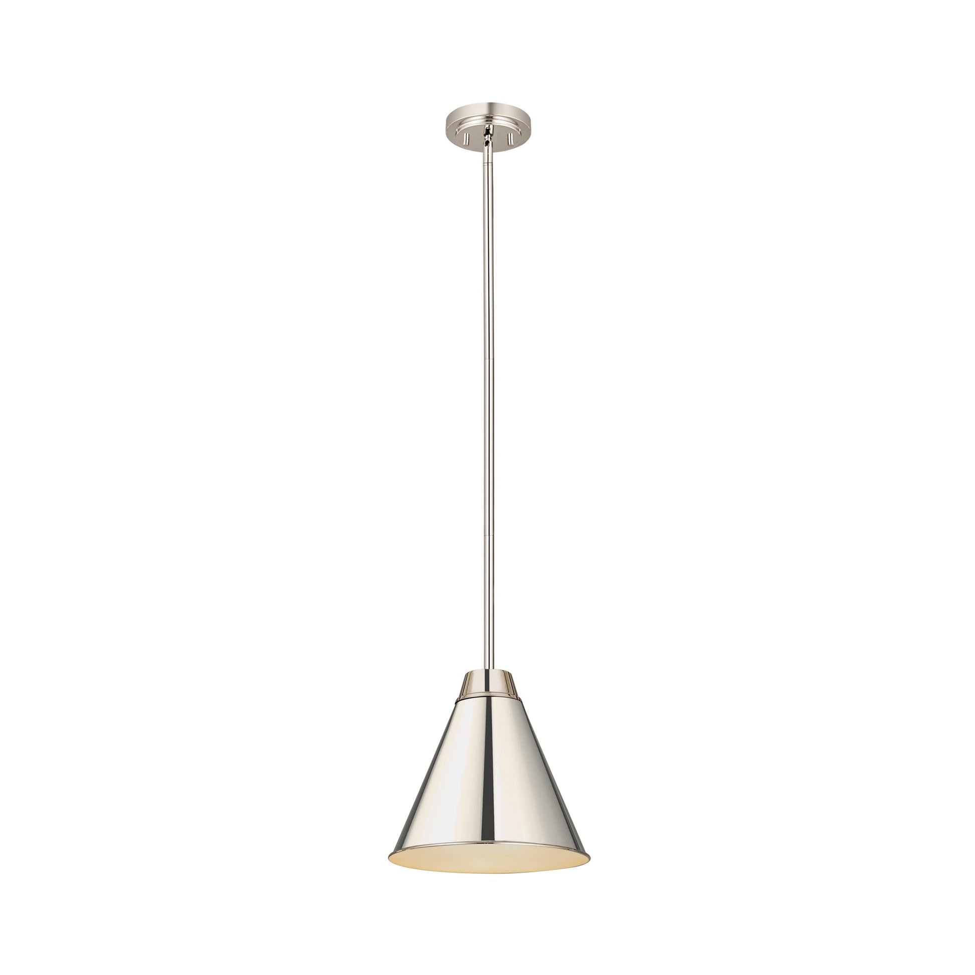Eaton Pendant Light in Polished Nickel (12-Inch).