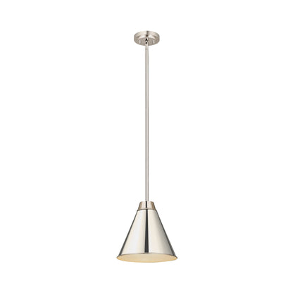 Eaton Pendant Light in Polished Nickel (12-Inch).
