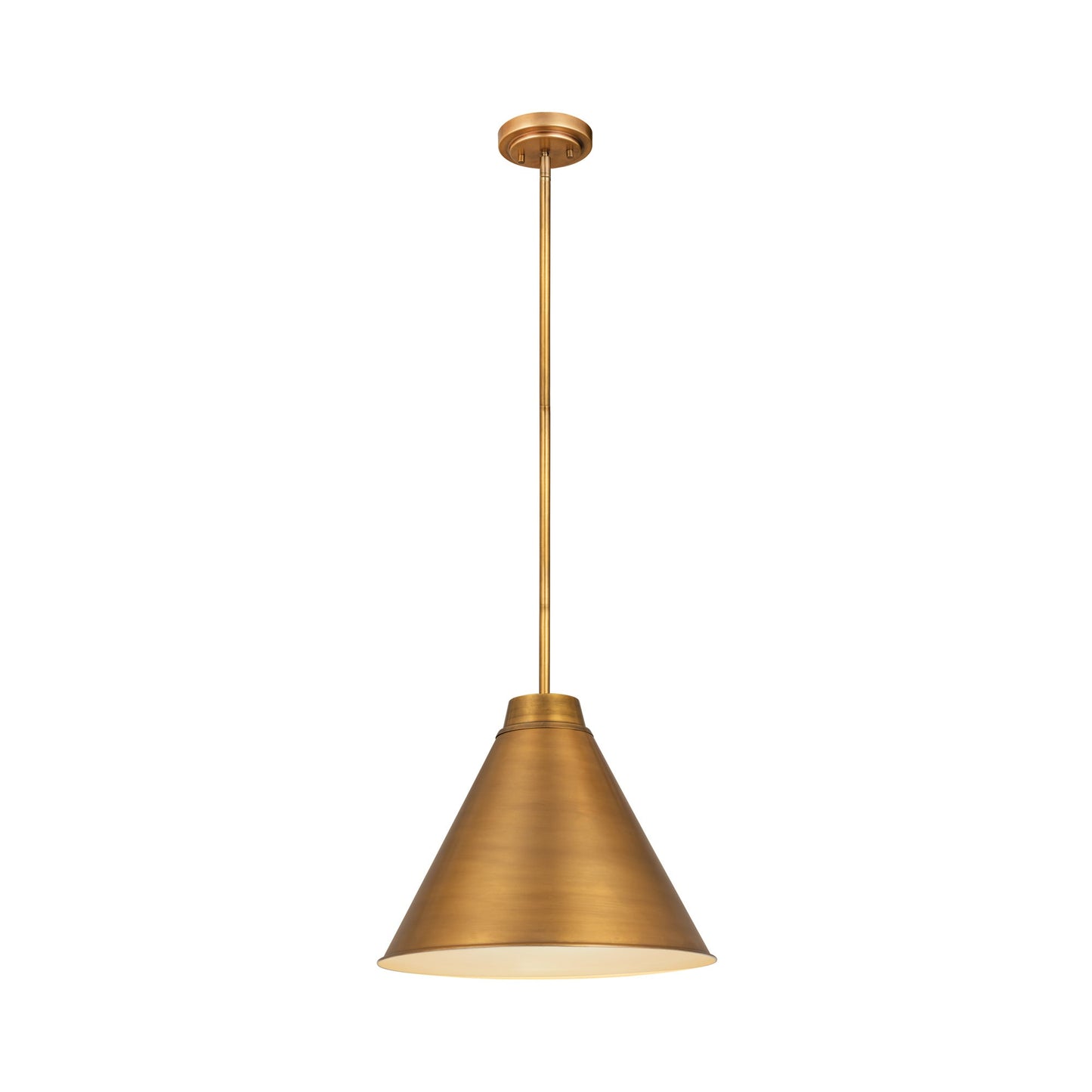 Eaton Pendant Light in Rubbed Brass (18-Inch).
