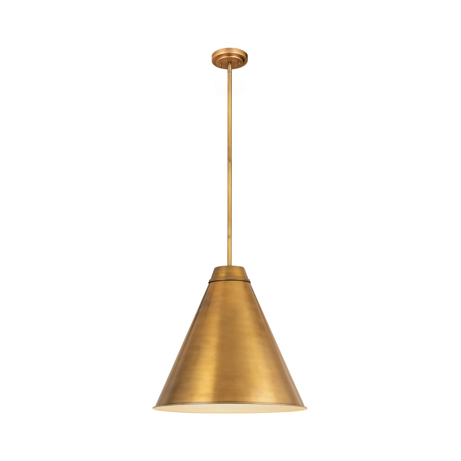 Eaton Pendant Light in Rubbed Brass (24-Inch).