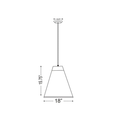 Eaton Pendant Light - line drawing.