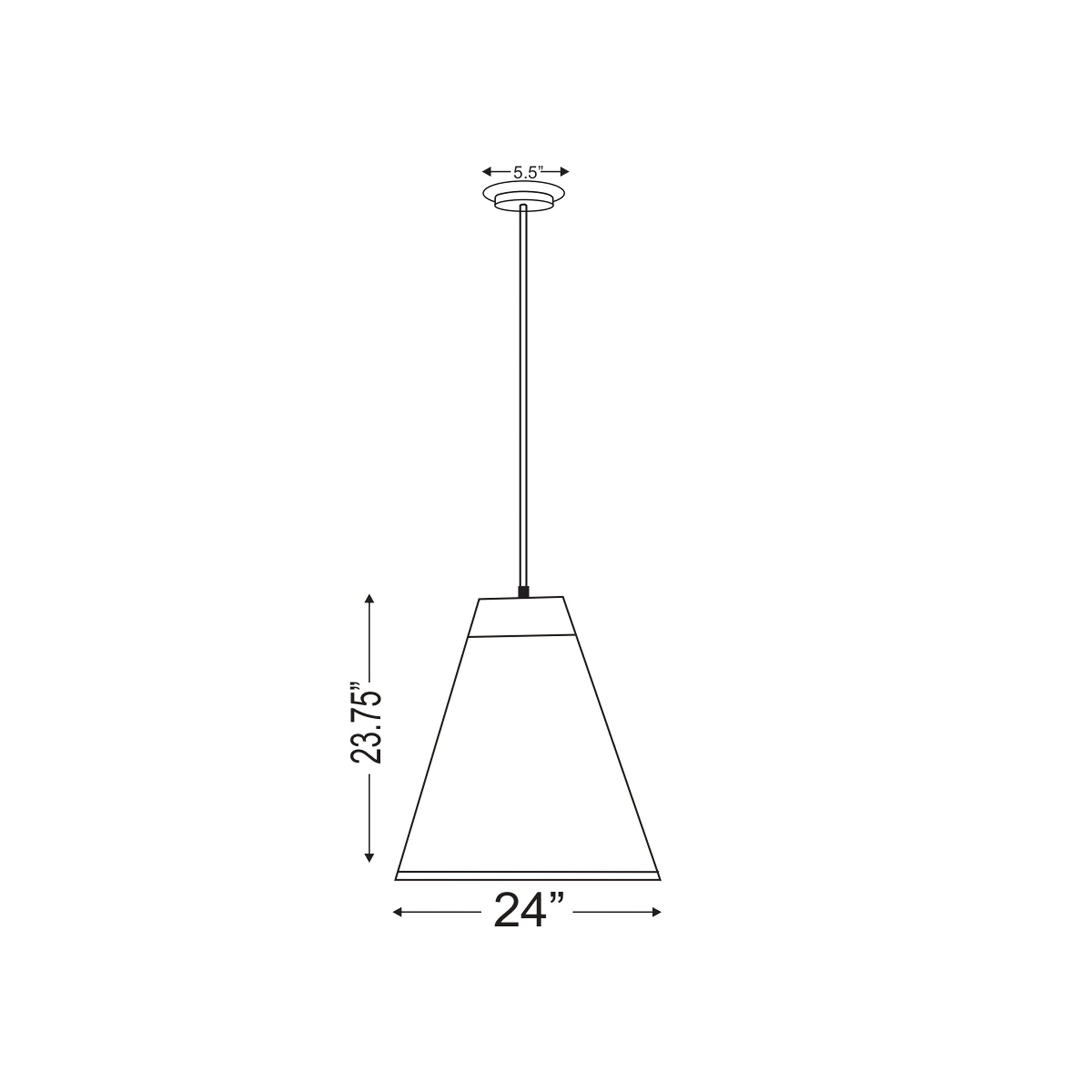 Eaton Pendant Light - line drawing.