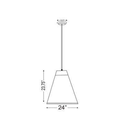 Eaton Pendant Light - line drawing.