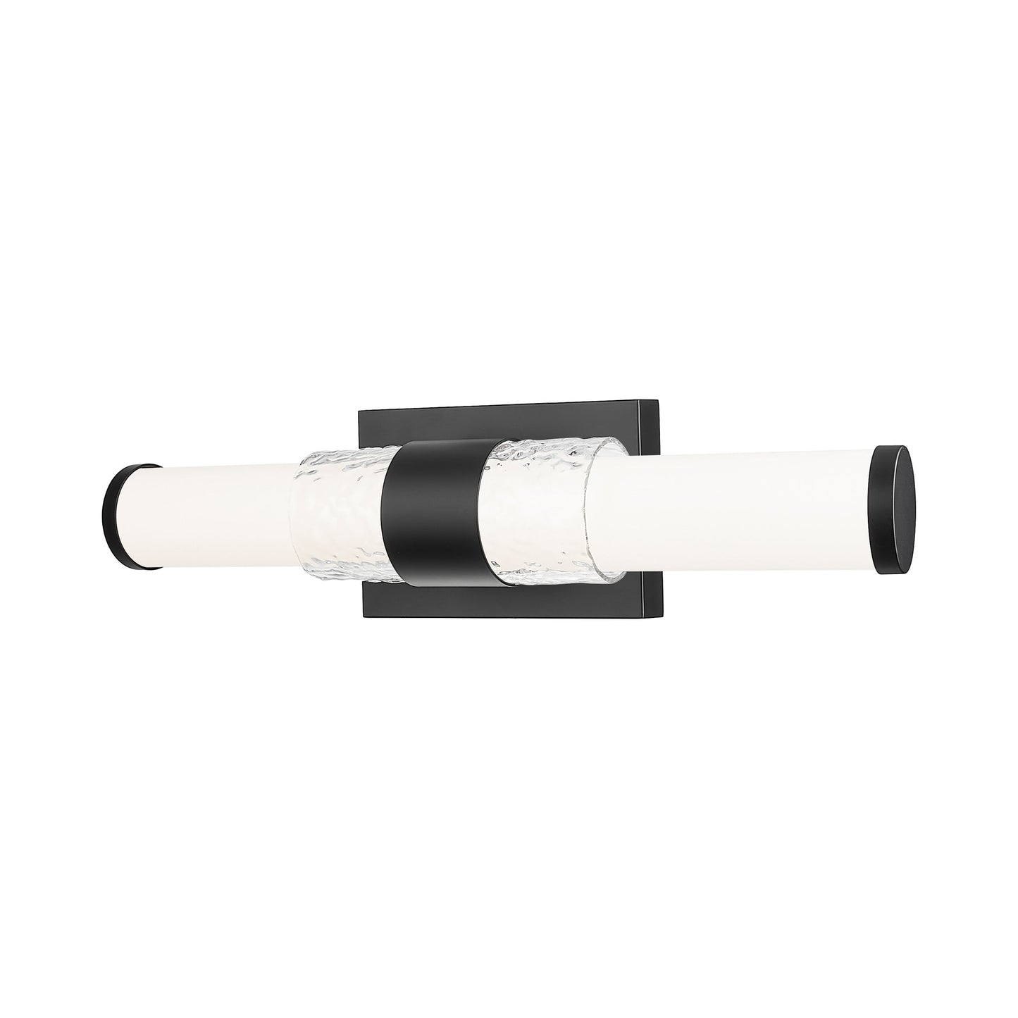 Egon LED Bath Wall Light in Matte Black (18-Inch).