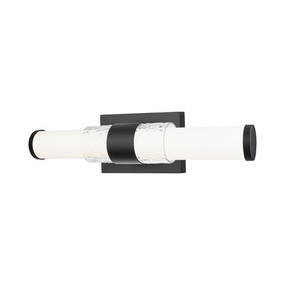 Egon LED Bath Wall Light in Matte Black (18-Inch).