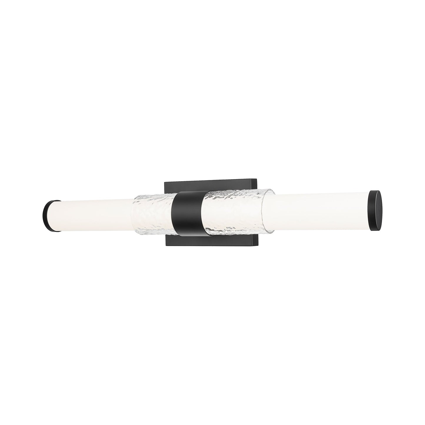 Egon LED Bath Wall Light in Matte Black (25-Inch).