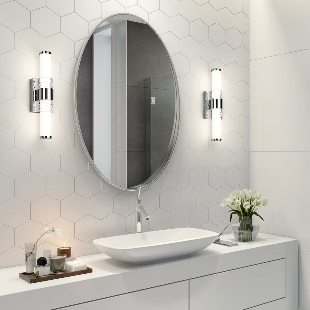 Egon LED Bath Wall Light in bathroom.