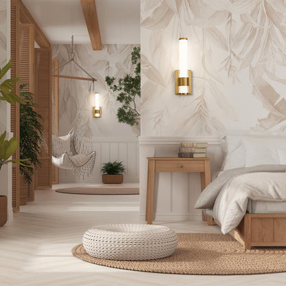 Egon LED Wall Light in bedroom.