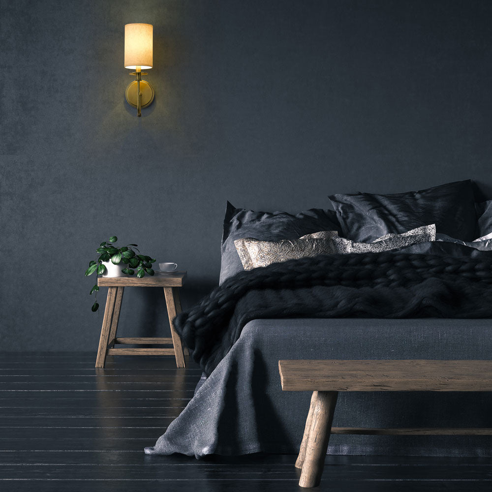 Ella Wall Light in bedroom.