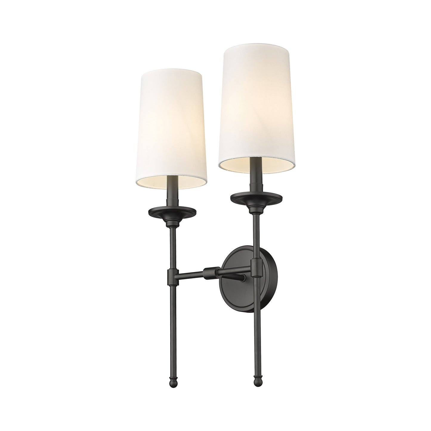 Emily Wall Light in Matte Black (2-Light).