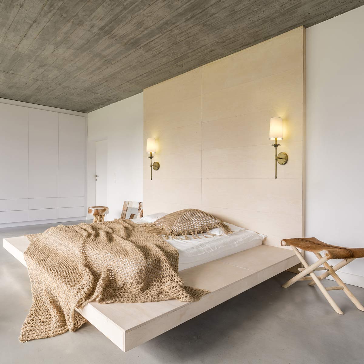 Emily Wall Light in bedroom.