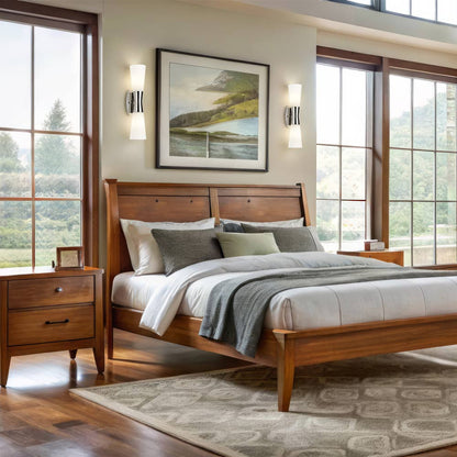 Emrys Wall Light in bedroom.