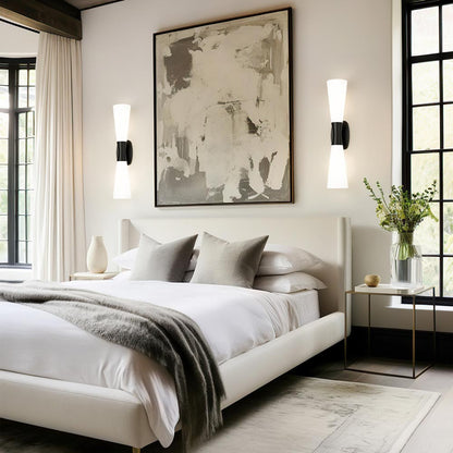 Emrys Wall Light in bedroom.