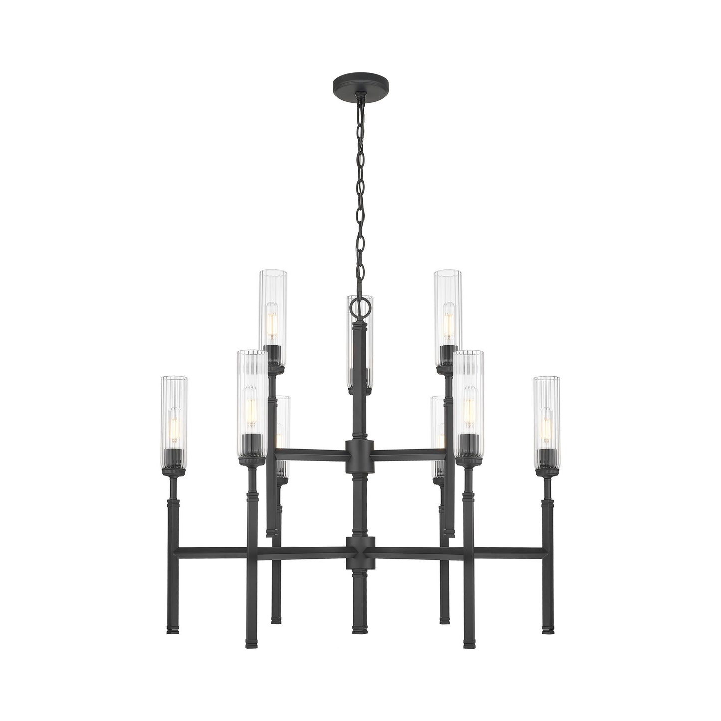 Esme Chandelier in Matte Black (9-Light).