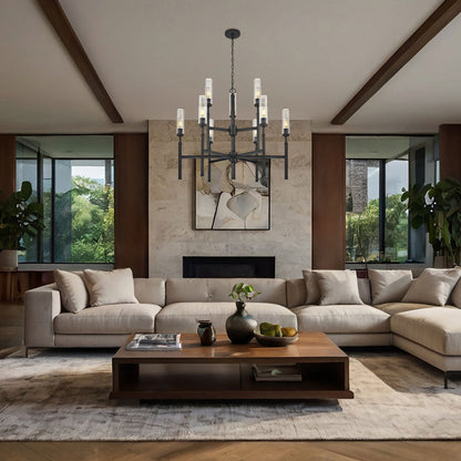 Esme Chandelier in living room.