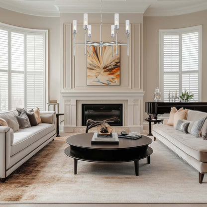Esme Chandelier in living room.