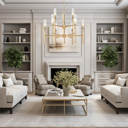 Esme Chandelier in living room.