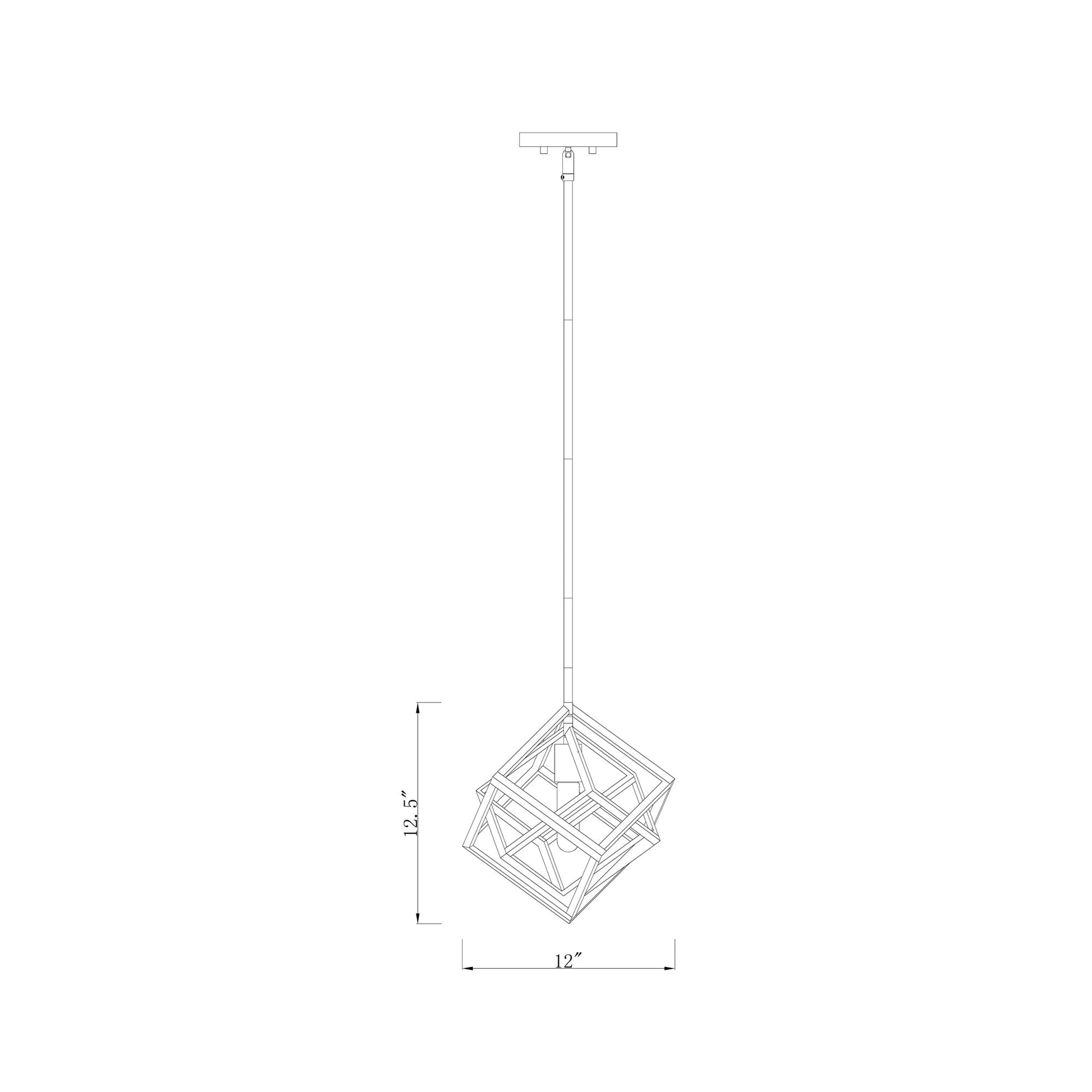 Euclid Pendant Light - line drawing.