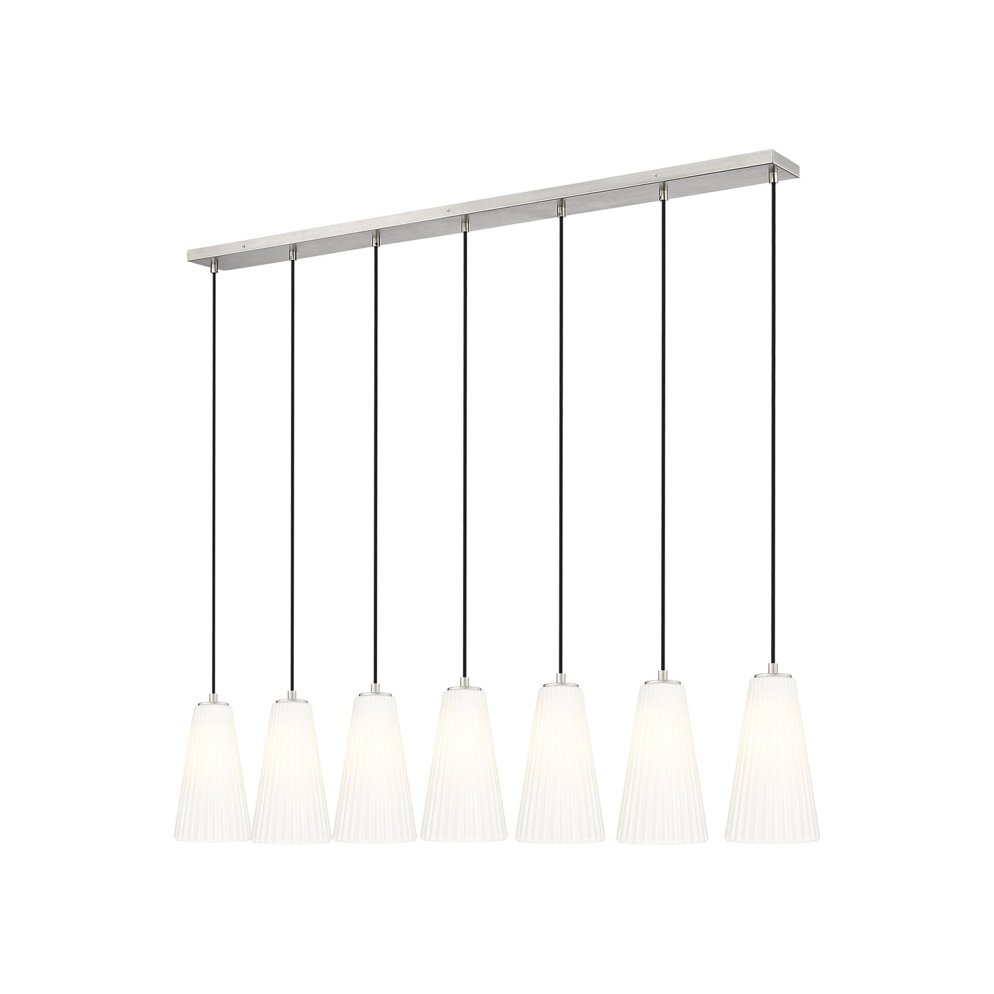 Farrell Linear Chandelier in Brushed Nickel (7-Light/11-Inch).