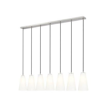 Farrell Linear Chandelier in Brushed Nickel (7-Light/11-Inch).