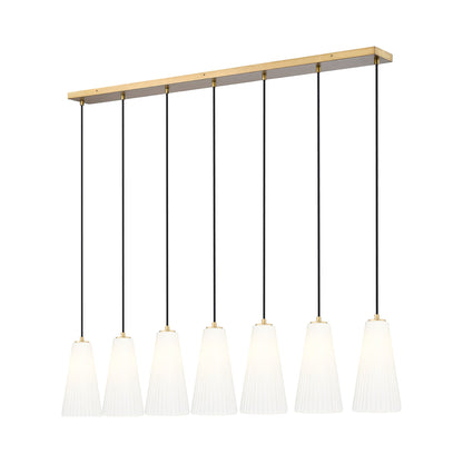 Farrell Linear Chandelier in Modern Gold (7-Light/13.75-Inch).
