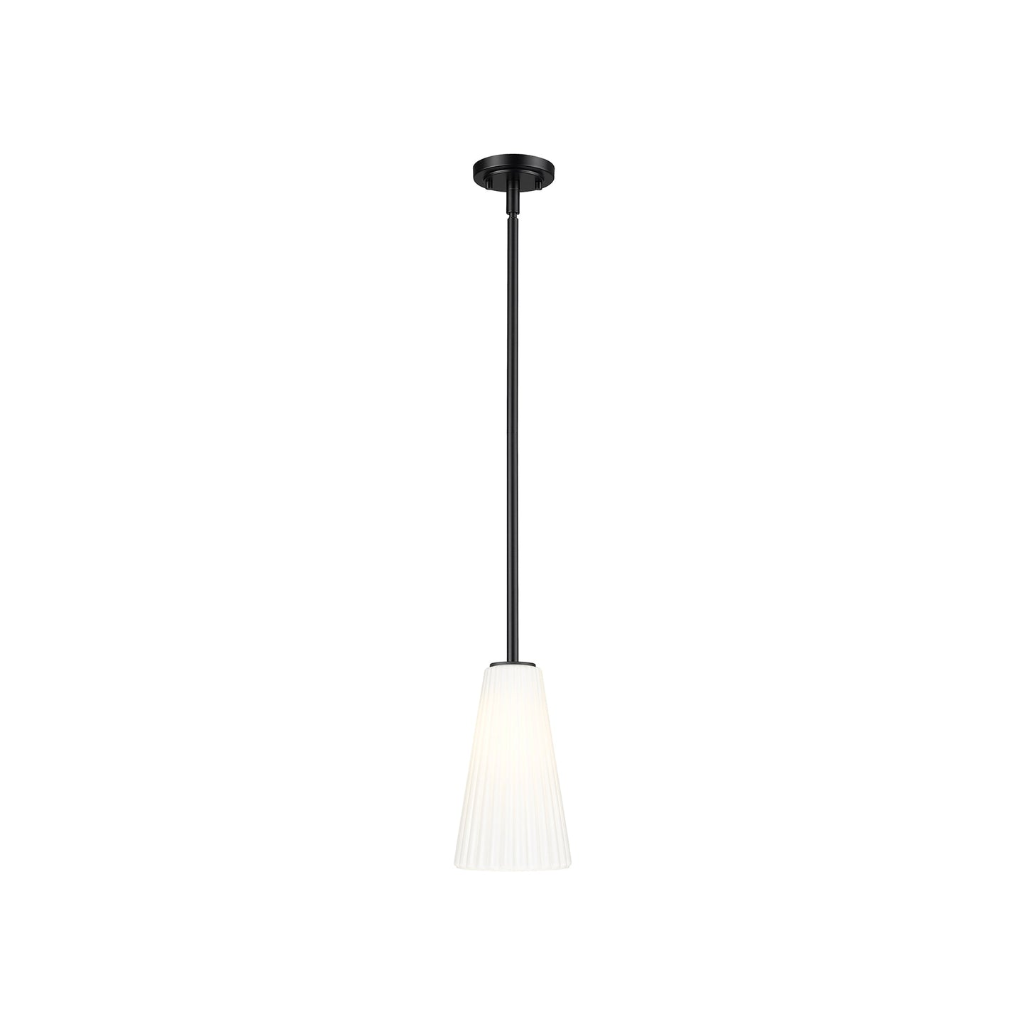 Farrell Pendant Light in Matte Black (Rod Included/11-Inch).