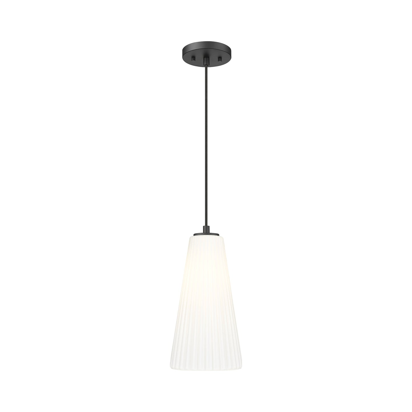 Farrell Pendant Light in Matte Black (Rod Not Included/13.63-Inch).