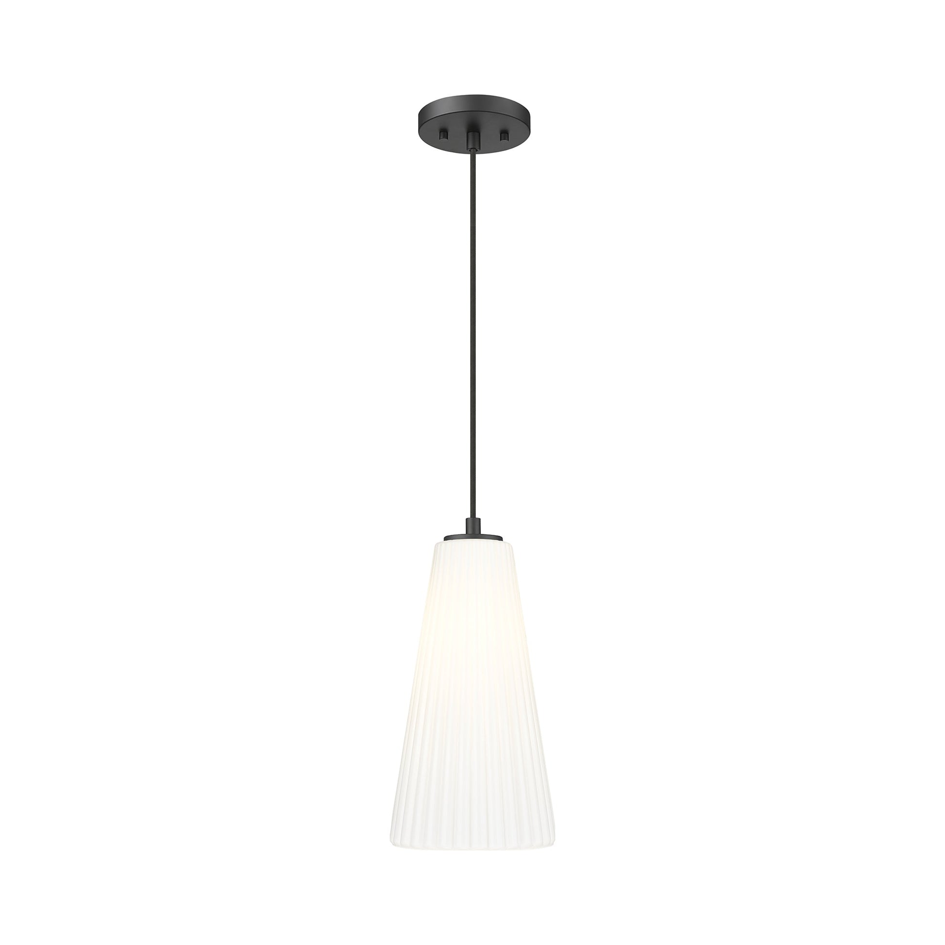 Farrell Pendant Light in Matte Black (Rod Not Included/13.63-Inch).