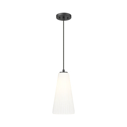 Farrell Pendant Light in Matte Black (Rod Not Included/13.63-Inch).