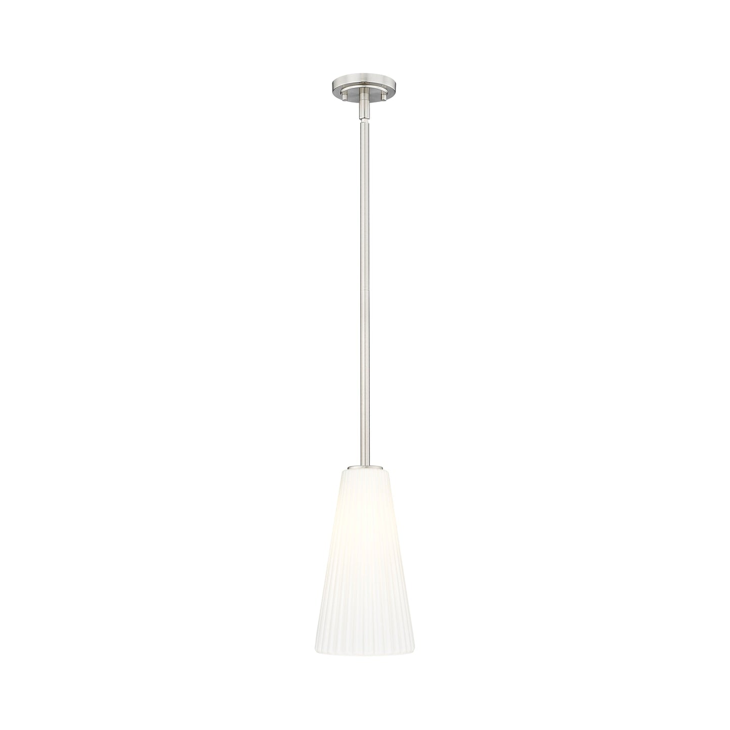 Farrell Pendant Light in Brushed Nickel (Rod Included/13.63-Inch).