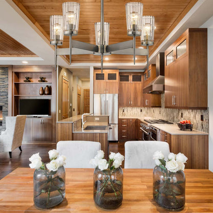 Flair Chandelier in dining room.