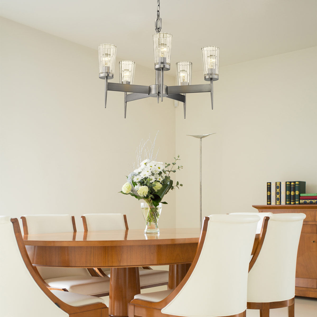 Flair Chandelier in dining room.
