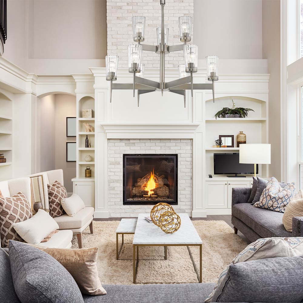 Flair Chandelier in living room.