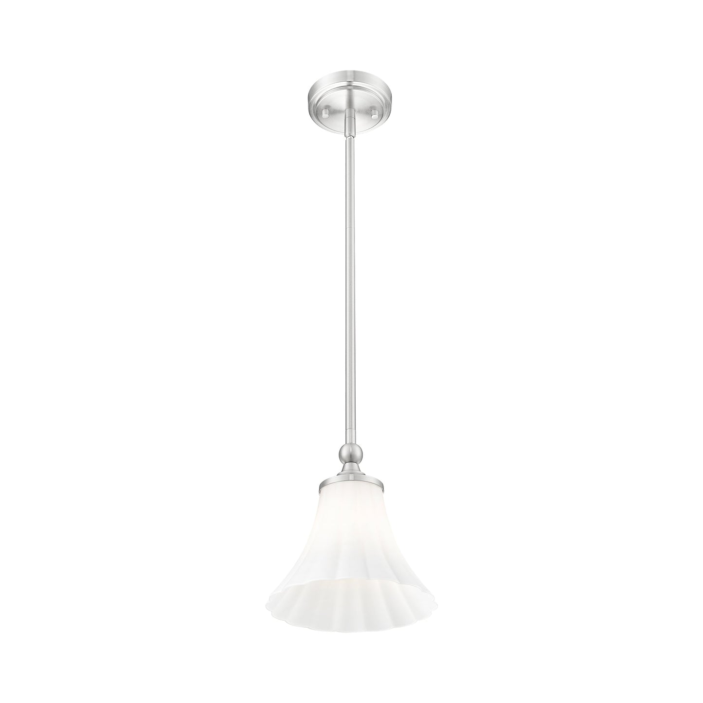 Fleur Pendant Light in Brushed Nickel (8-Inch).