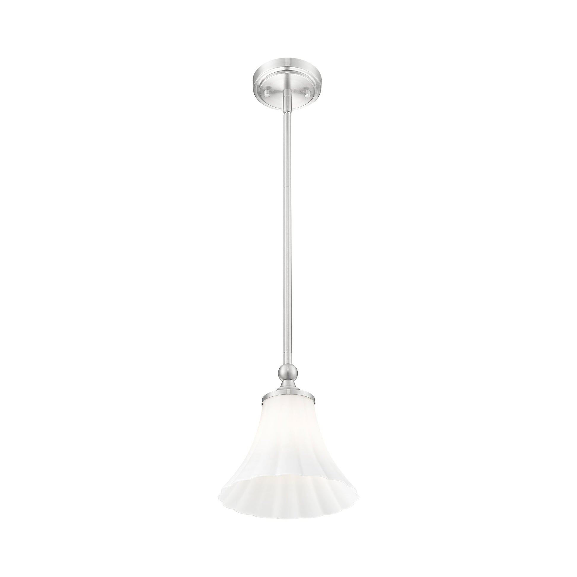 Fleur Pendant Light in Brushed Nickel (8-Inch).