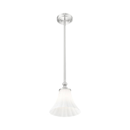 Fleur Pendant Light in Brushed Nickel (8-Inch).